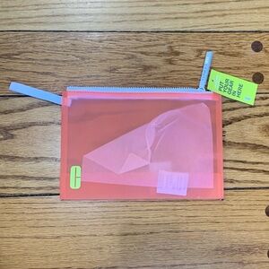Clinique Fit Workout Bag Zip Pouch Orange EVA New With Tags